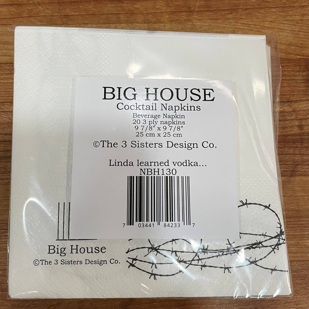 The Big House Cocktail Napkins... Linda!