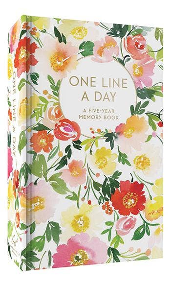 Floral One Line a Day Journal