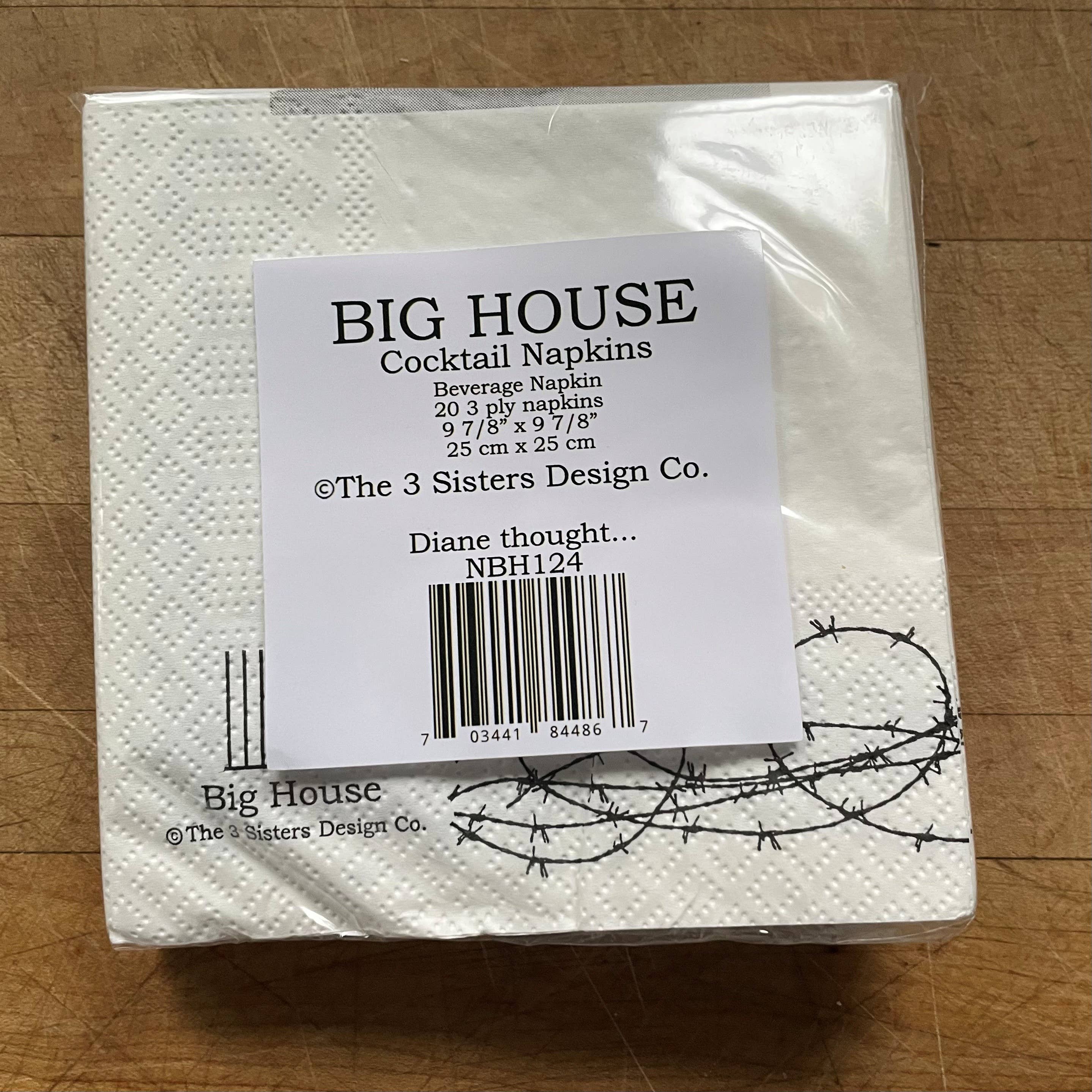The Big House Cocktail Napkins... Diane!