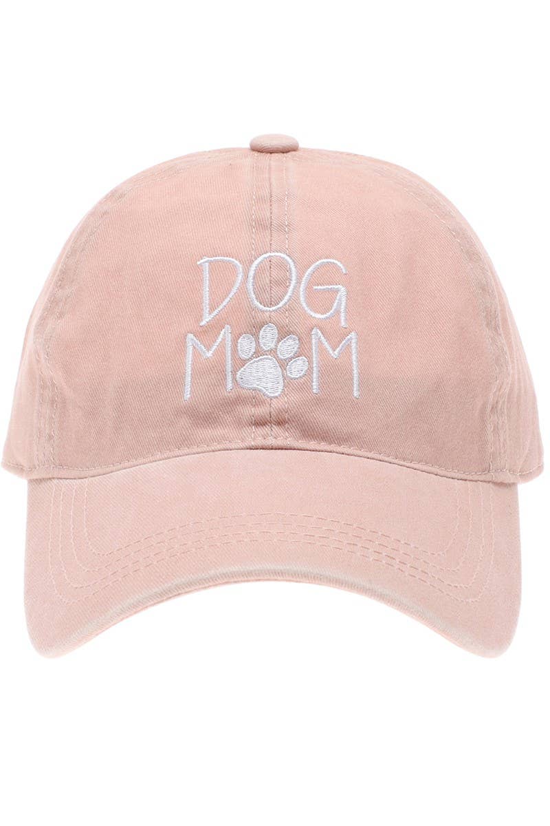 Dog Mom Embroidered Cotton Baseball Cap