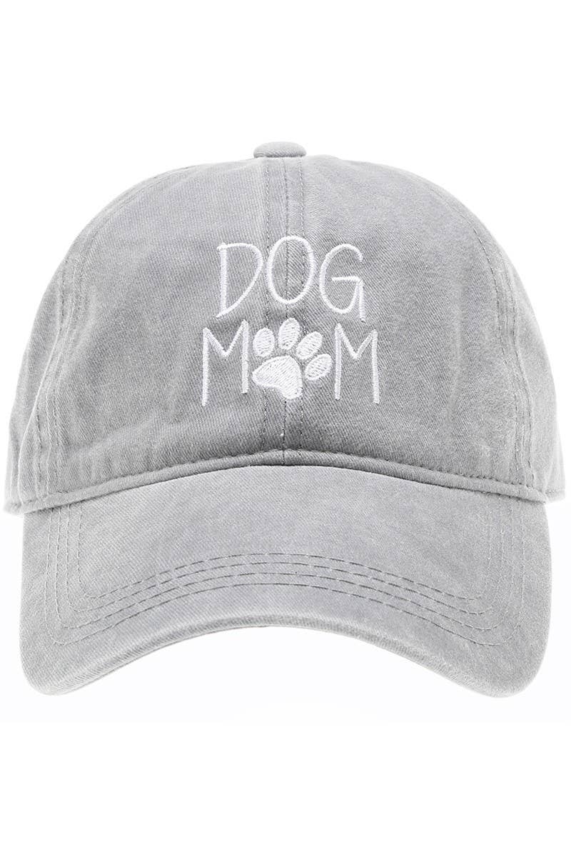 Dog Mom Embroidered Cotton Baseball Cap