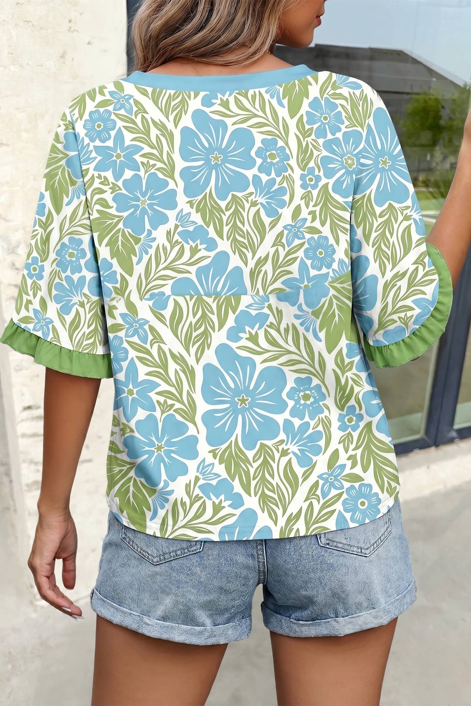 Green Floral Print