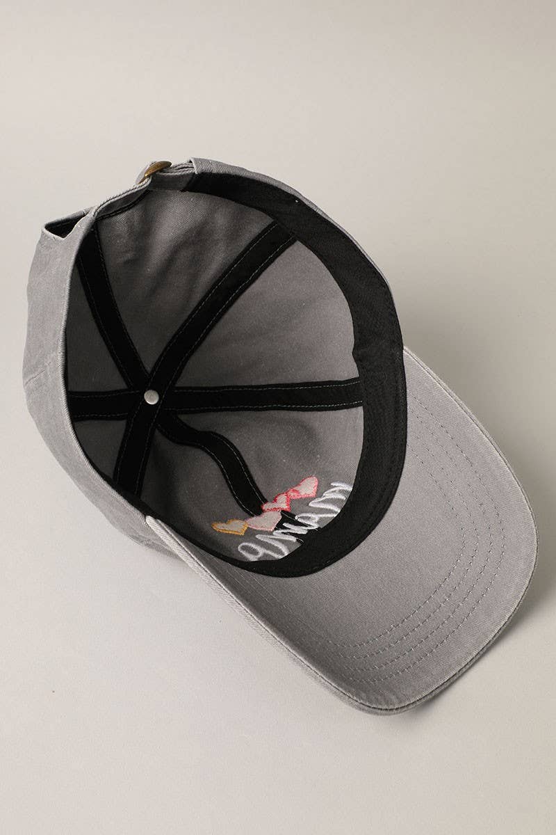 Mama with Heart Embroidery Baseball Hat
