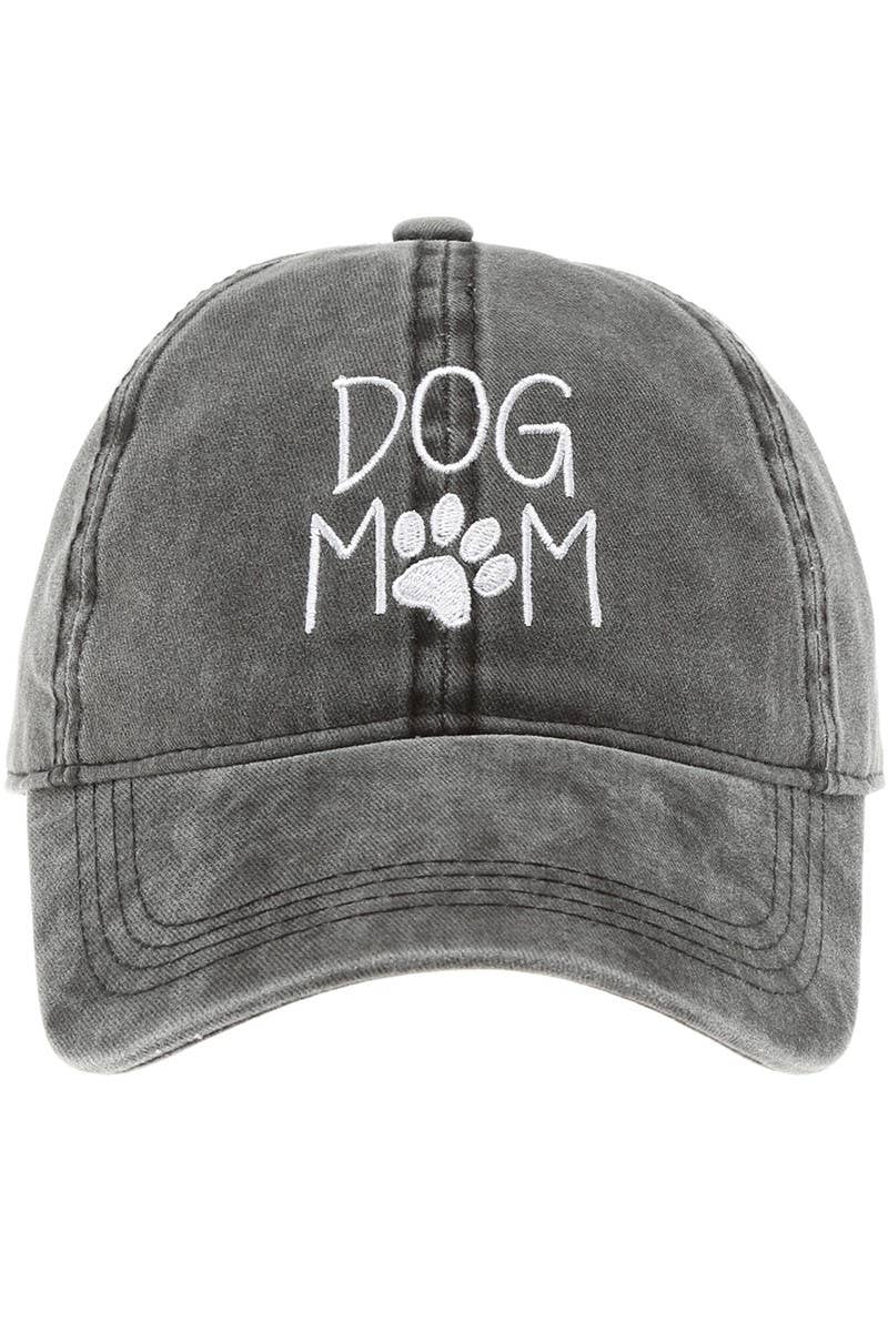 Dog Mom Embroidered Cotton Baseball Cap