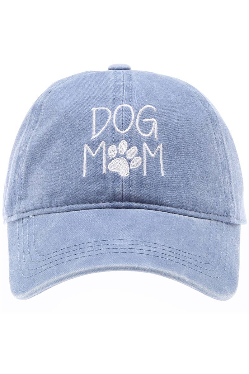 Dog Mom Embroidered Cotton Baseball Cap
