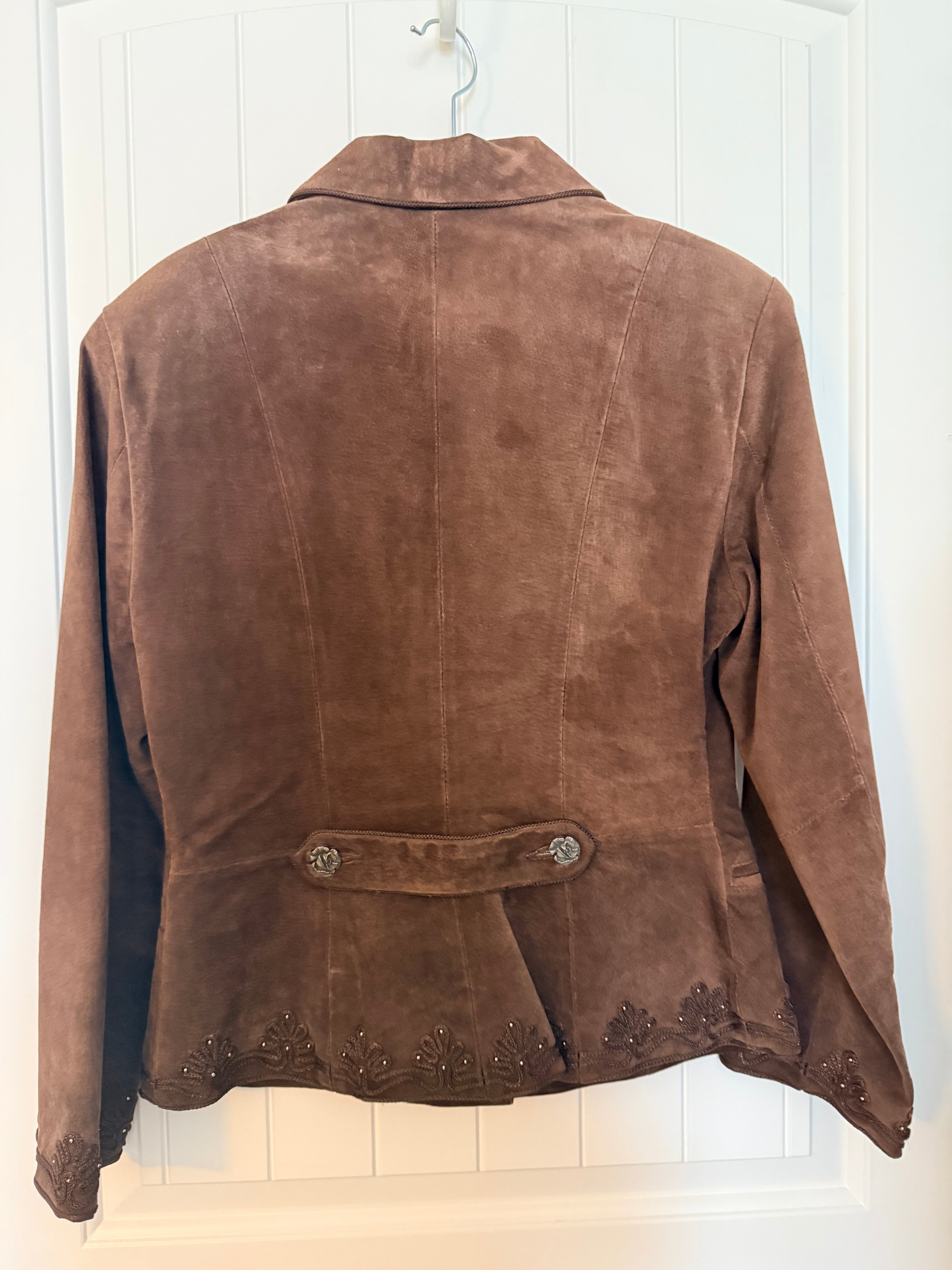 Vintage Suede Jacket and Skirt Set