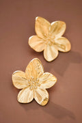 Big Gold Flower Earrings