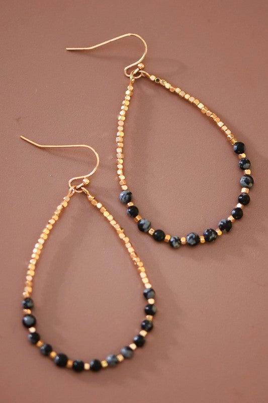 Onyx Teardrop Earrings