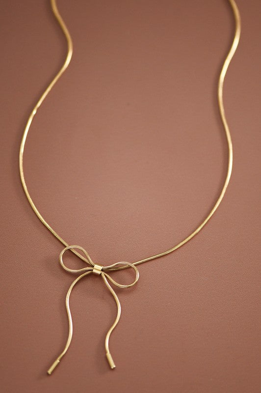 Delicate Bow Necklace