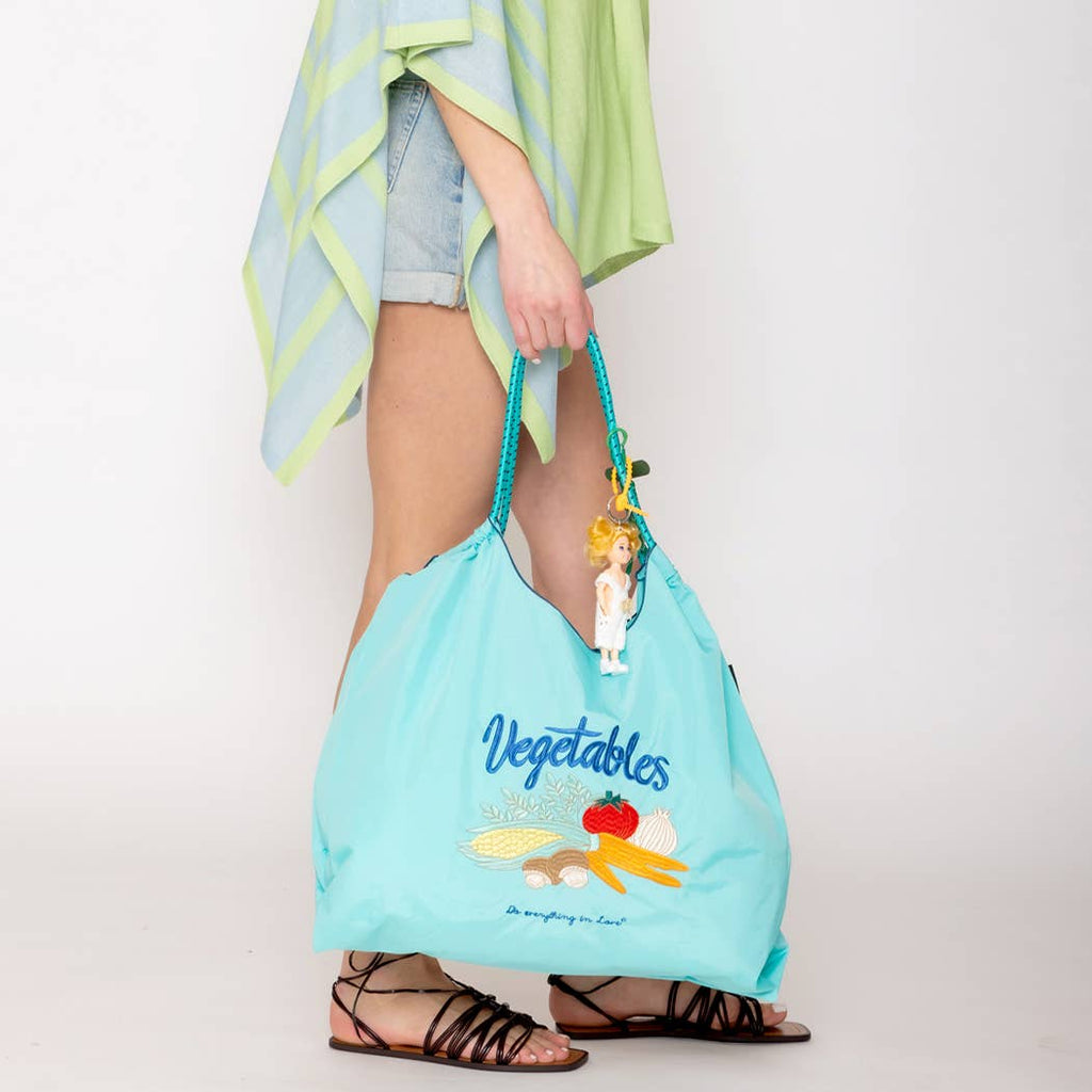 Vegetable Embroidered Light Weight Fabric Handbag