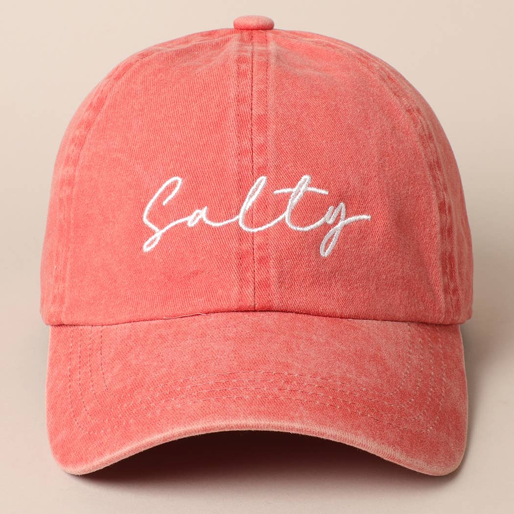 Salty Embroidered Baseball Cap