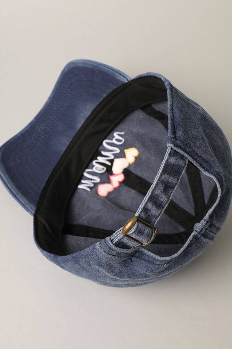 Mama with Heart Embroidery Baseball Hat