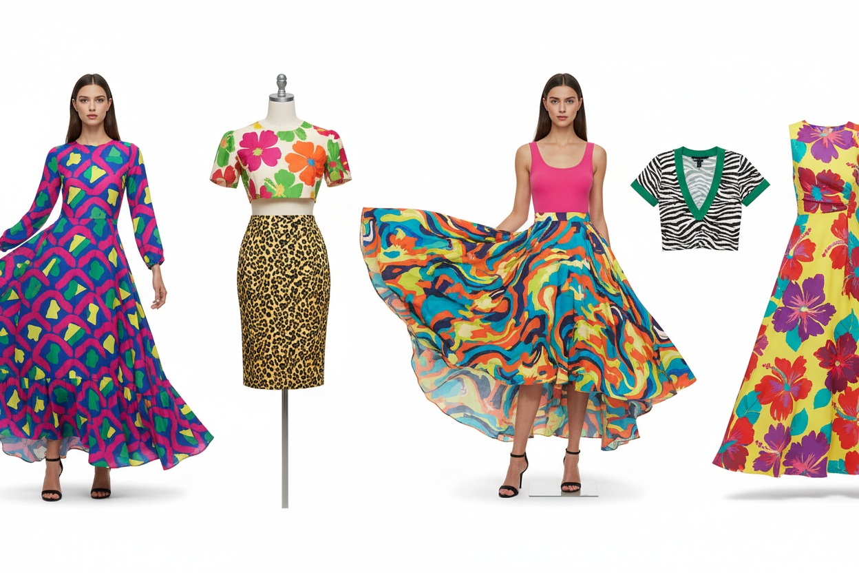 clothing with bold patterns