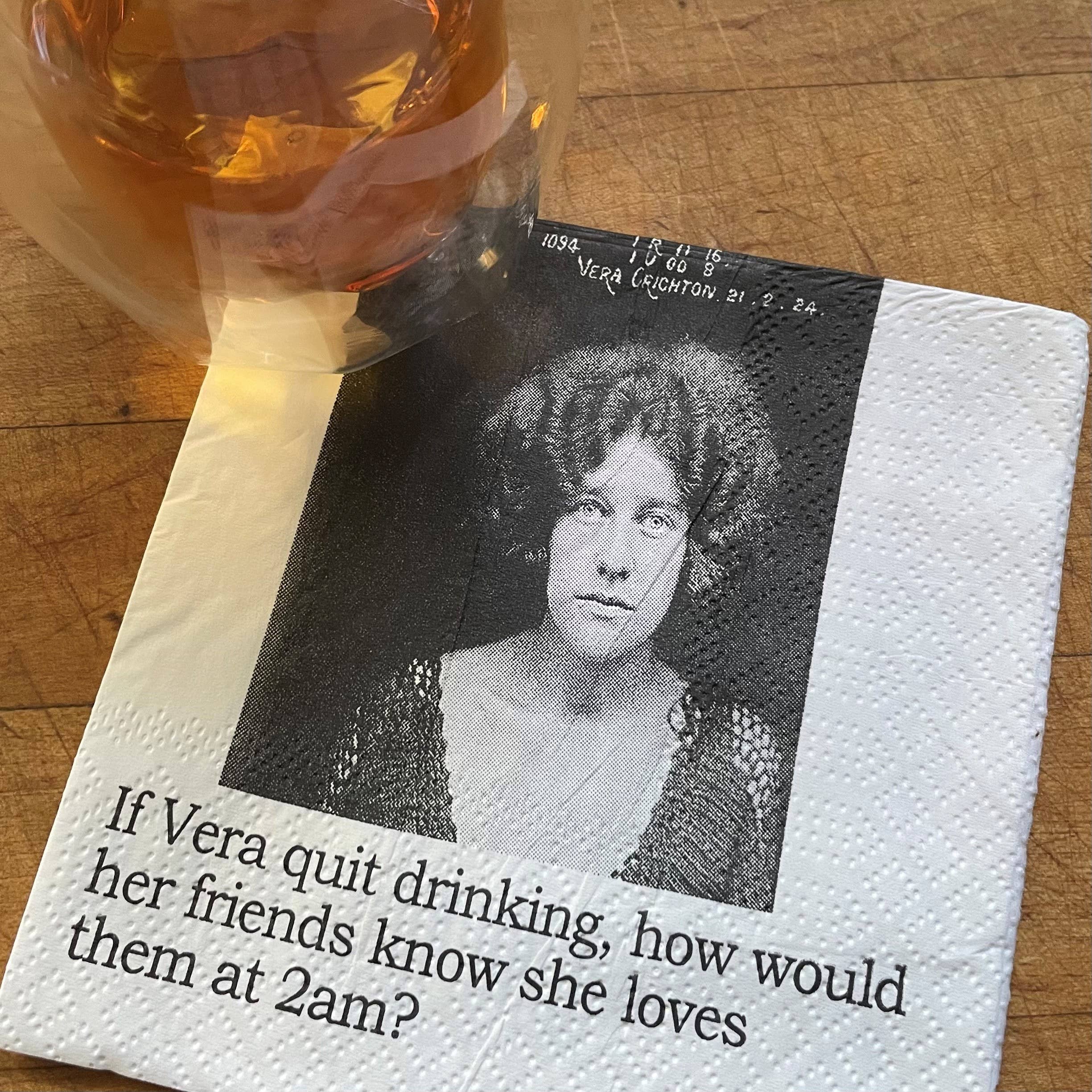 The Big House Cocktail Napkins... Vera!