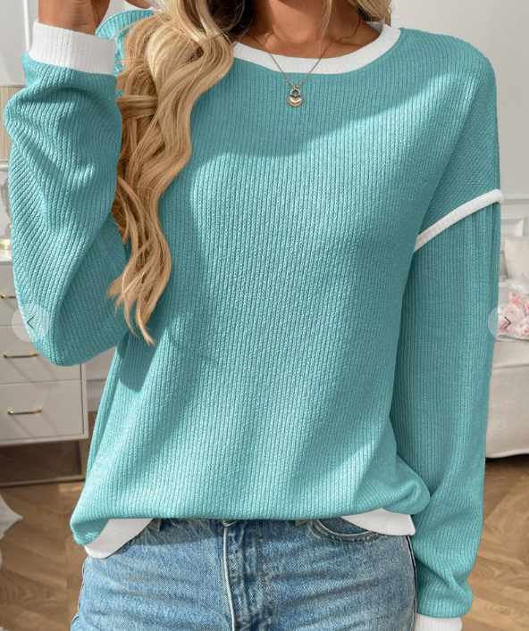 Drop Shoulder Knit Top