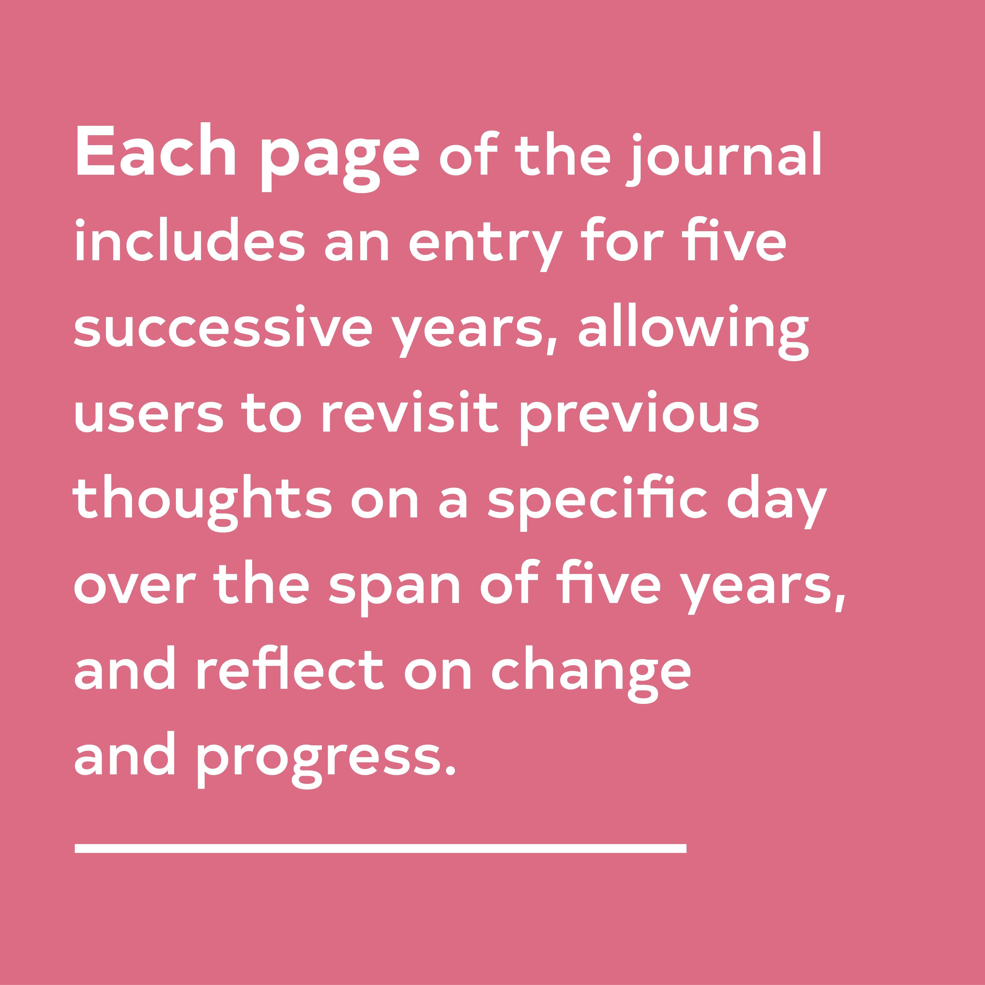 Floral One Line a Day Journal