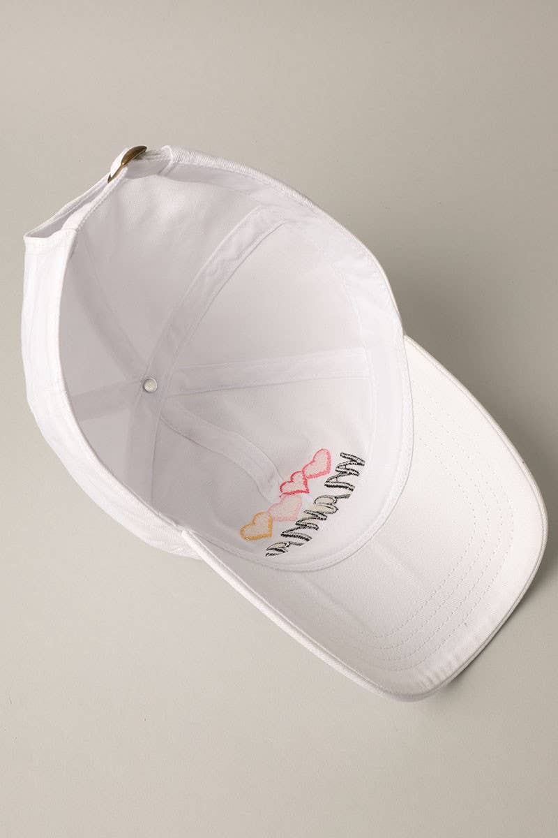 Mama with Heart Embroidery Baseball Hat