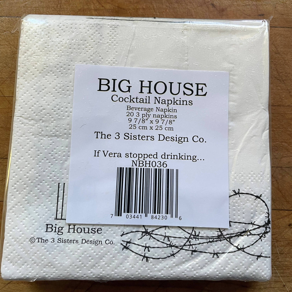 The Big House Cocktail Napkins... Vera!