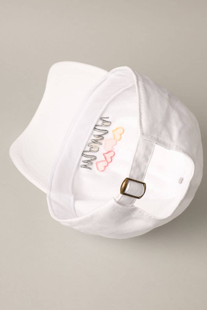 Mama with Heart Embroidery Baseball Hat