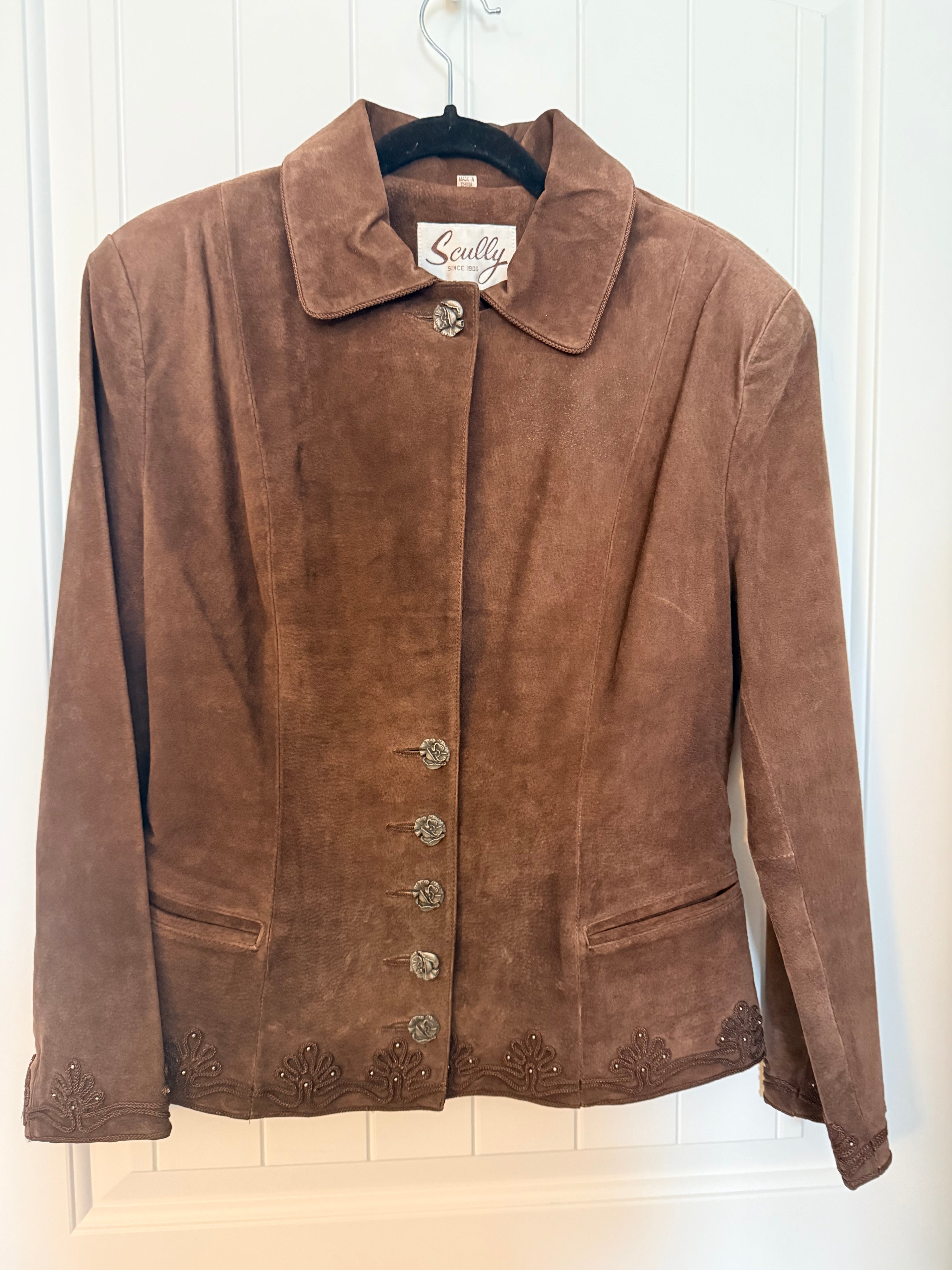 Vintage Suede Jacket and Skirt Set