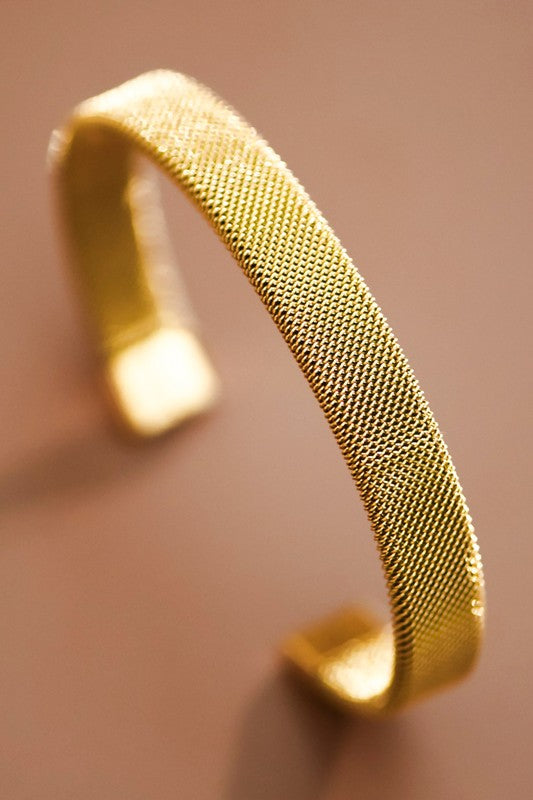 Gold Mesh Bar Bangle