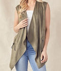 Olive Green Suede Vest