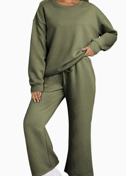 Green Wide Leg Athleisure