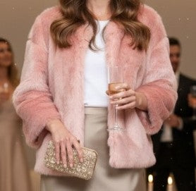 Light Peach Faux Fur