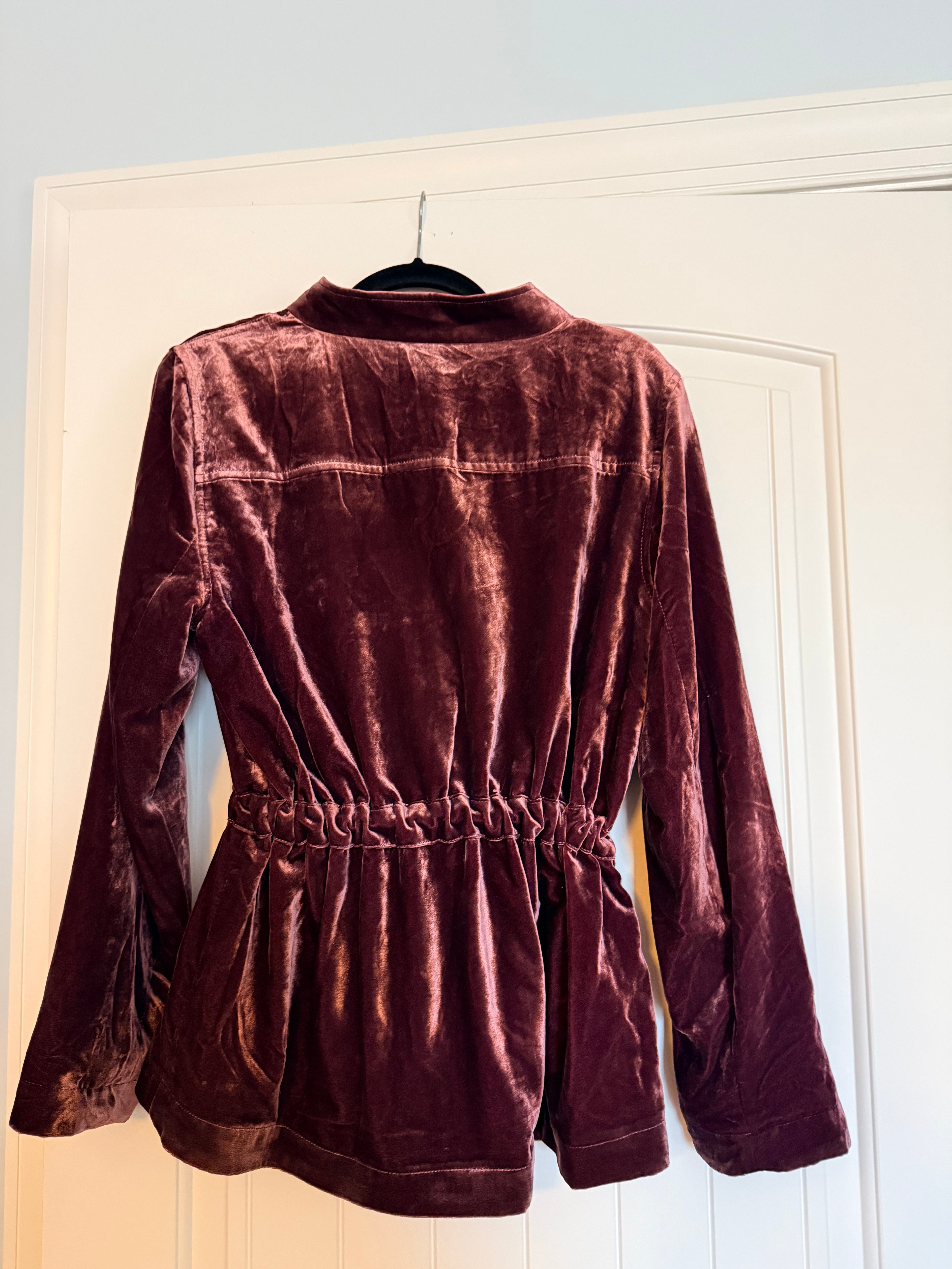 Loft Purple Rain Velvet Vintage Top