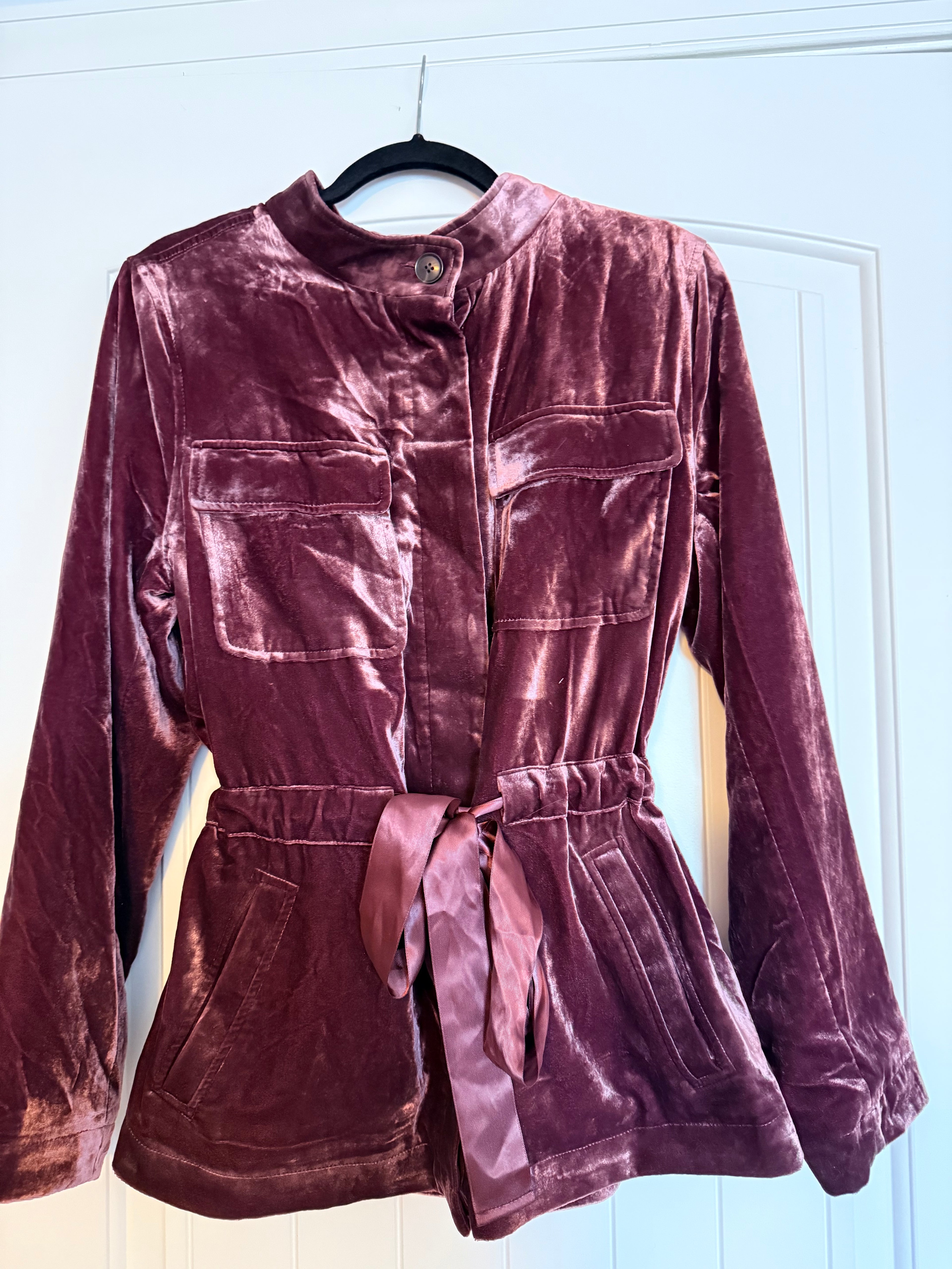 Loft Purple Rain Velvet Vintage Top