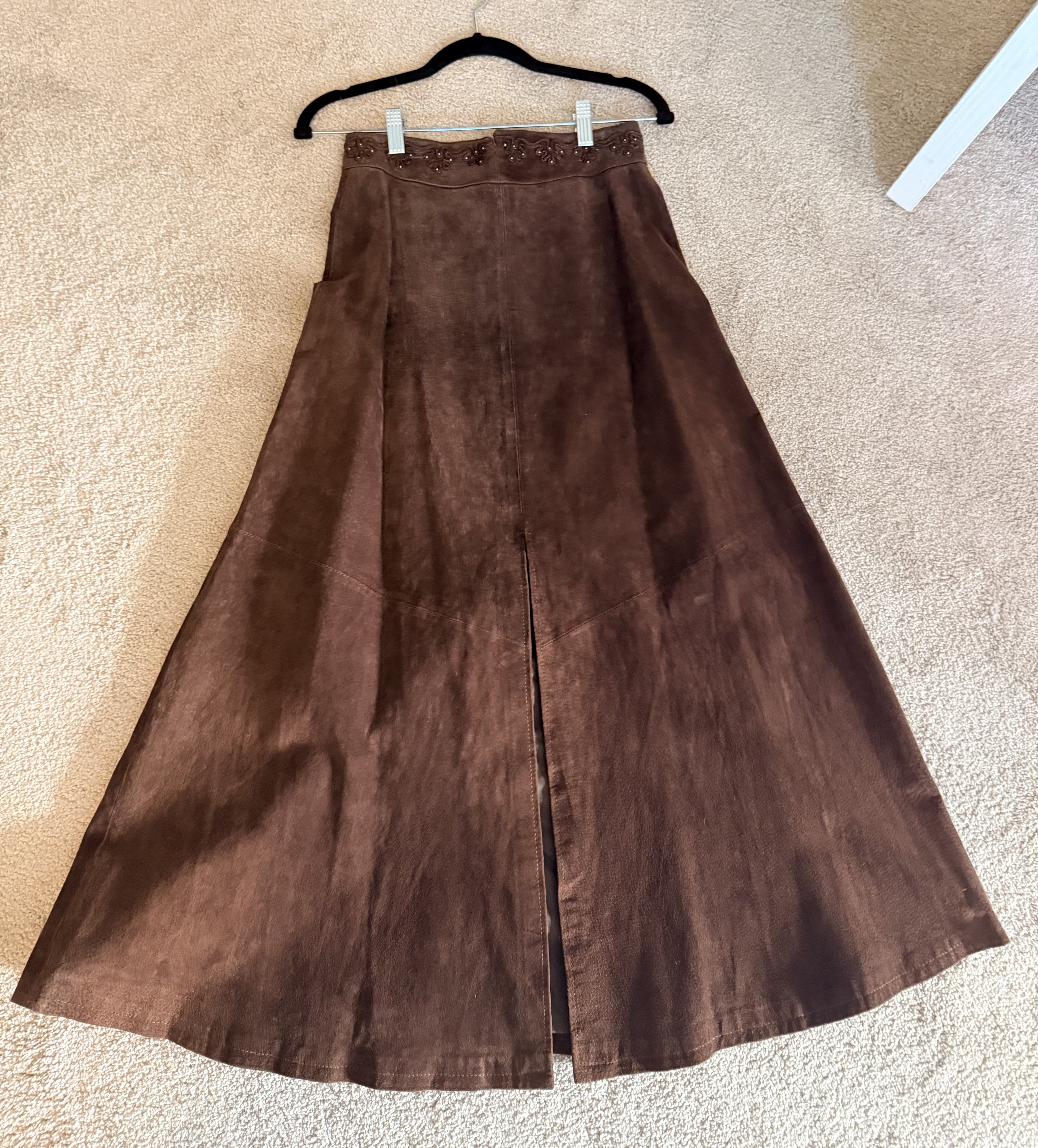 Vintage Suede Jacket and Skirt Set