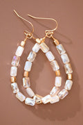 White and Glass Beaded Tear Drops